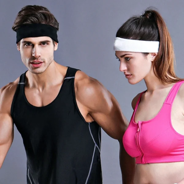 Cotton Athletic Headband Elastic Sweatbands Women Men Basketball Sports Gym Fitness Sweat Band Volleyball Tennis Cycling Running - Image 4