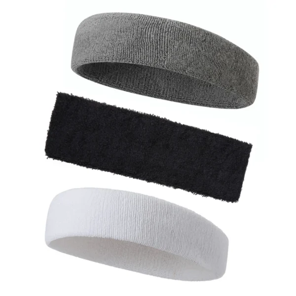 Cotton Athletic Headband Elastic Sweatbands Women Men Basketball Sports Gym Fitness Sweat Band Volleyball Tennis Cycling Running - Image 2