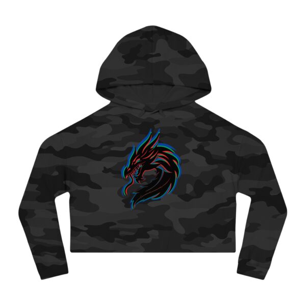Women’s DMMA Cropped Hooded Dragon Sweatshirt - Image 4