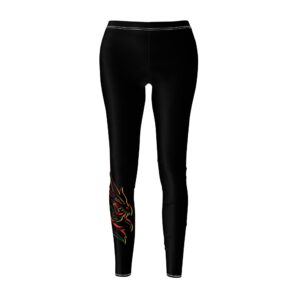 Women's DMMA Dragon Heart Cut & Sew Casual Leggings (AOP)