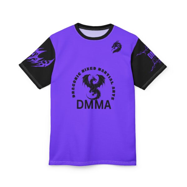 Dragon Martial Arts Unisex Cut & Sew Tee - Bold Purple Graphic Tee - Image 2