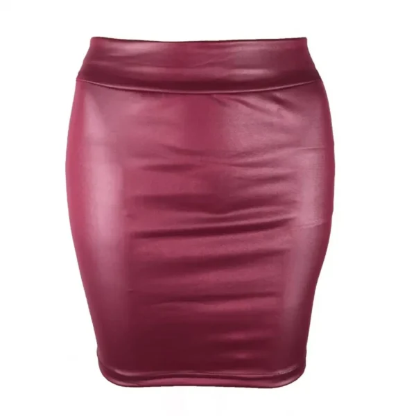 Leather Matte Slim Mini Sexy Fashion PU Hot Short High Waist Skirt Korean Nightclub Streetwear Wholesale Clothes - Image 5