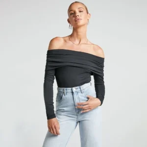 Women Sexy One Neck Off Shoulder Long Sleeved Bodysuits Women's Bodysuits Trend 2025 Long Sleeve Clothing Top