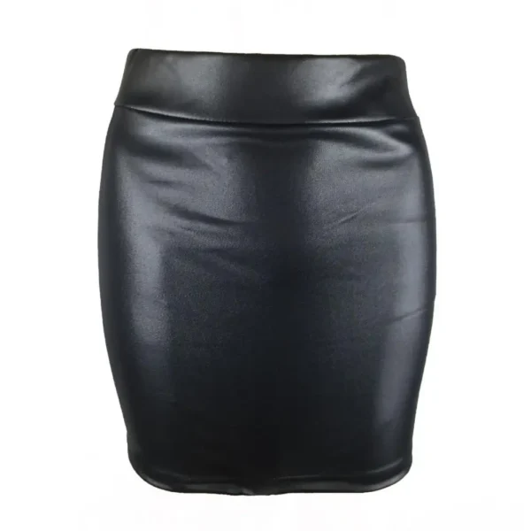 Summer Bodycon Pu Mini Skirt Women Faux Leather Solid Black Package Hip Regular Waist Office Lady Skirts Sexy Faldas mujer moda - Image 2