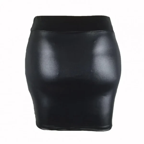 Summer Bodycon Pu Mini Skirt Women Faux Leather Solid Black Package Hip Regular Waist Office Lady Skirts Sexy Faldas mujer moda - Image 4