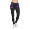 Stylish Women's Casual Leggings with Purple Flame Design, Activewear, Gym Leggings, Yoga Pants, Trendy Fashion, Comfortable Fit - Image 4