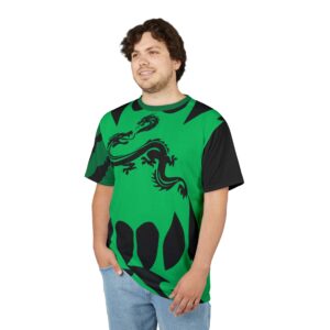 Bold Dragon Graphic Unisex Tee, Unique AOP Shirt for Fantasy Lovers, Streetwear, Gift for Him/Her, Casual T-Shirt, Summer Fashion