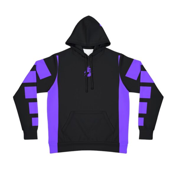 Men's Purple Dragon Graphic Athletic Hoodie - Fierce Style for Workout & Casual Wear - Image 2