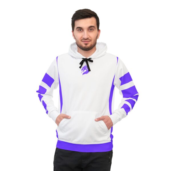 Men's Purple Dragon Graphic Athletic Hoodie - Fierce Style for Workout & Casual Wear - Image 4