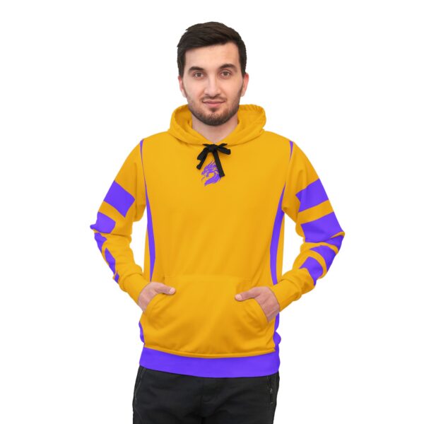 Men's Purple Dragon Graphic Athletic Hoodie - Fierce Style for Workout & Casual Wear - Image 4