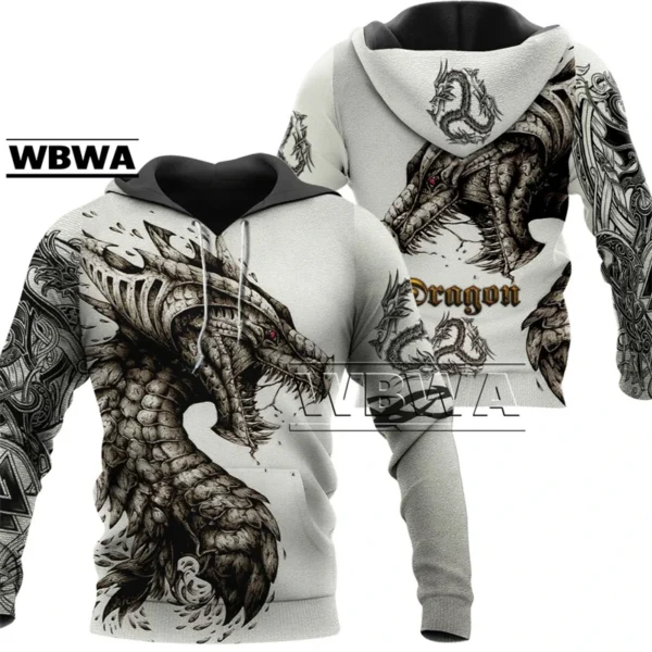 WBWA Tattoo and Dungeon Dragon 3D Printed Unisex Deluxe Hoodie Men Sweatshirt Streetwear Pullover Casual Jacket Tracksuit KL277