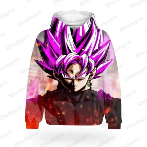 2024 Dragon Ball For Men Printed Hoodie Anime Goku Children's Men's Trend Autumn Oversized High Quality Y2k Fashion