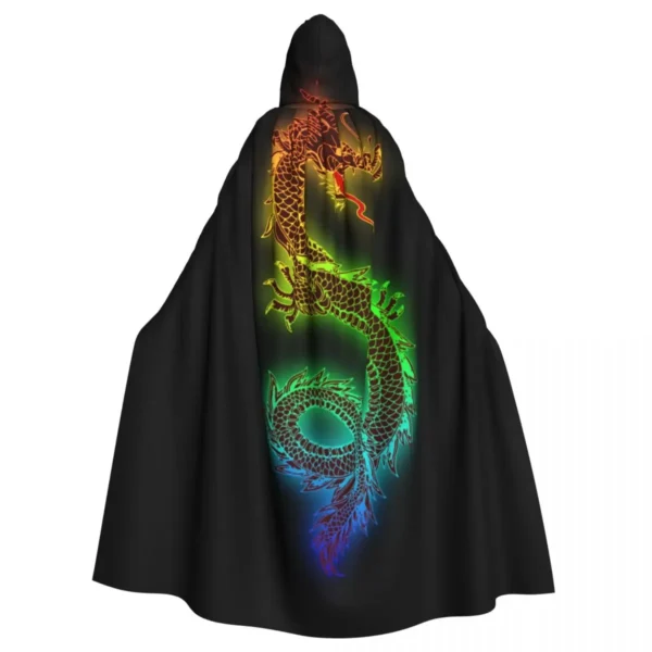 Long Cape Cloak Dragon Hooded Cloak Coat Hoodies Elf Purim