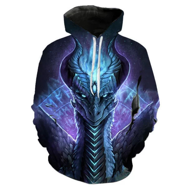 China Dragon 3d Print Men/Women Laxity Hoodie Casual Oversized Pullover Fashion Popular Streetwear Trend Sweatshirt Men Clothing