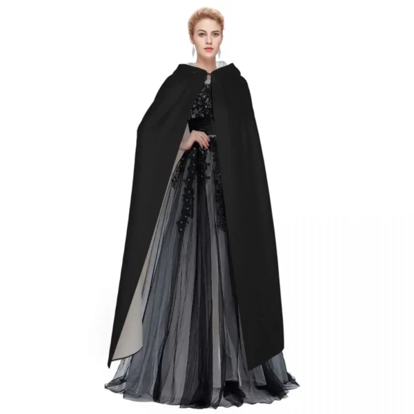 Long Cape Cloak Dragon Hooded Cloak Coat Hoodies Elf Purim - Image 3