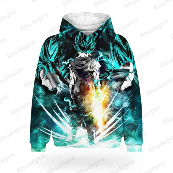 Children Hoodie Men's Hip Hop Goku DragonBallZ Hoodie Anime Clothing Y2k 100-5XL Top Fashion Harajuku Style Trend Super Saiya - Image 6