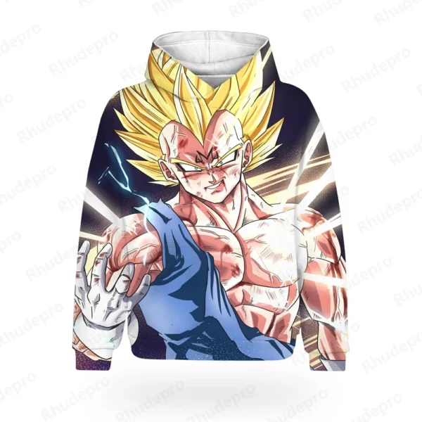 Men T Shirt Men's Hoodie Hoodie Tops Dragon Ball New Clothing Vegeta Y2k Trend Goku Super Saiya 2024 High Quality Hip Hop - Image 2