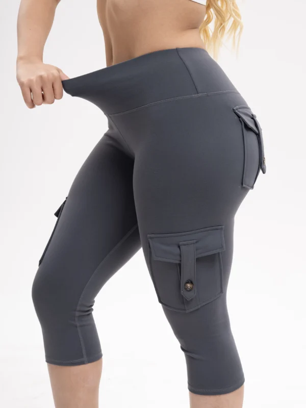 Tummy Control Women Yoga Leggings With Pockets Quick Dry Summer Sports Running Cropped Pants Pilates Gym Clothing Workout Tights - Image 5