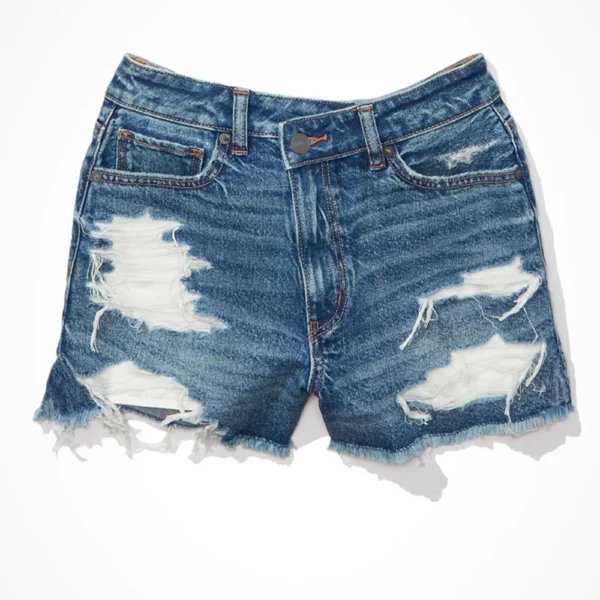 Women Hole Shorts Jeans Straight High Waist Washed Distressed Pockets 2025 Streetwear Ripped Denims Female Vintage Short Pants - Image 6