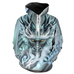 China Dragon 3d Print Men/Women Laxity Hoodie Casual Oversized Pullover Fashion Popular Streetwear Trend Sweatshirt Men Clothing