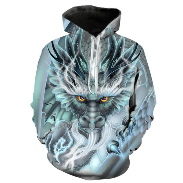 China Dragon 3d Print Men/Women Laxity Hoodie Casual Oversized Pullover Fashion Popular Streetwear Trend Sweatshirt Men Clothing