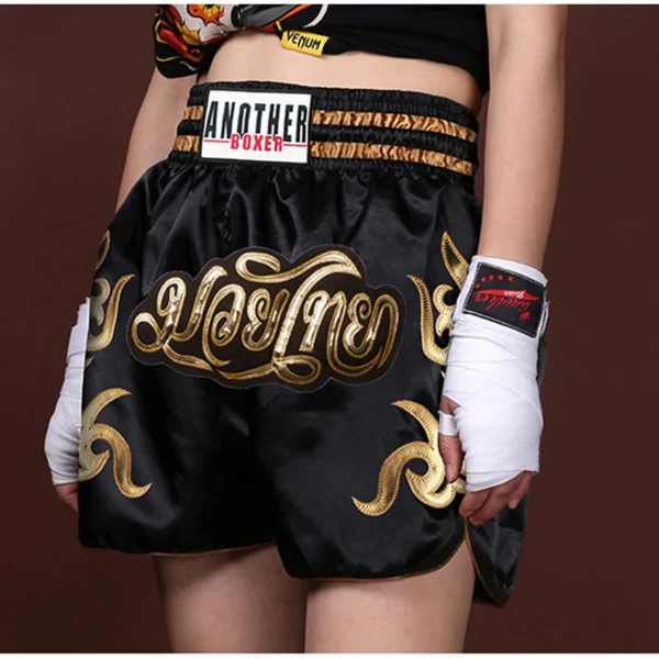 Boxing Shorts for Men Women Children, High Grade Muay Thai Man, Black BJJ Shorts, ONE Championship Quick-Dry Training MMA Pants - Image 5