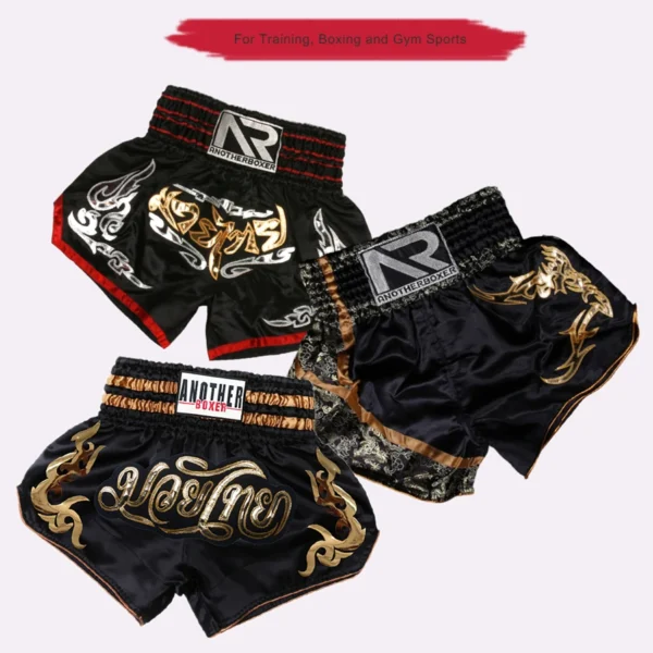 Boxing Shorts for Men Women Children, High Grade Muay Thai Man, Black BJJ Shorts, ONE Championship Quick-Dry Training MMA Pants - Image 3