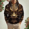 Men's Hooded Animal Dragon 3D Print Hoodies Top 2024 New Autumn Fashion Casual Long Sleeved Pullover Oversized Sweatshirt Tops - Image 2