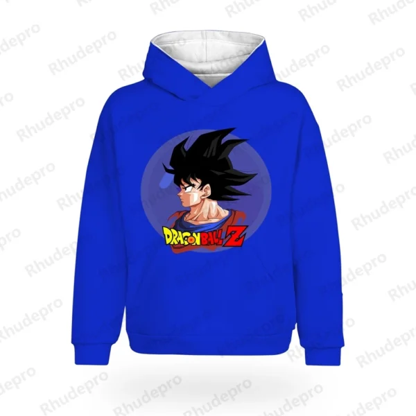 Children Hoodie Men's Hip Hop Goku DragonBallZ Hoodie Anime Clothing Y2k 100-5XL Top Fashion Harajuku Style Trend Super Saiya - Image 4