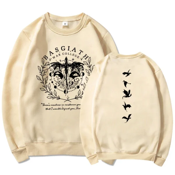 Fourth Wing Double-Sided Sweatshirt Basgiath War College Sweatshirt Dragon Rider Hoodie Bookish Sweater Long Sleeve Pullovers - Image 2