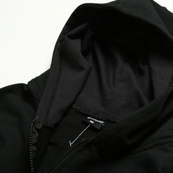 Fashion Short Sleeve Mens Hoodies Jackets Casual - Image 4