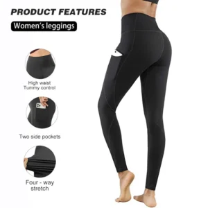 Women's Sexy Push Up Sports Tight Pants High Waisted Butt Lift Elastic Yoga Pants Side Pocket Fitness Running Fitness Legging