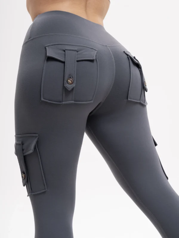 Tummy Control Women Yoga Leggings With Pockets Quick Dry Summer Sports Running Cropped Pants Pilates Gym Clothing Workout Tights - Image 2