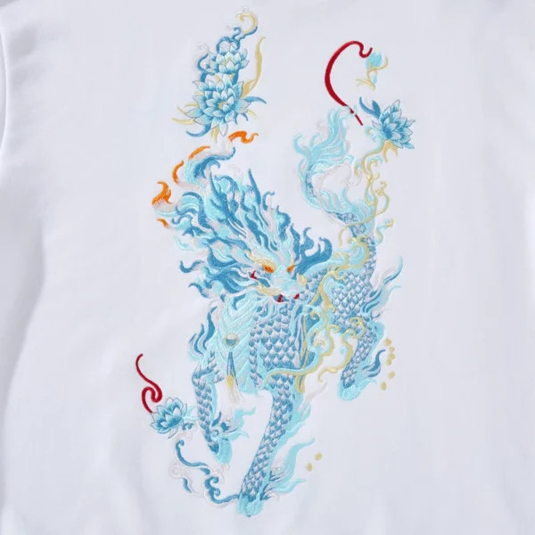 Lyprerazy Autumn Winter New Dragon Embroidery Hoodies National Tide Chinese Style Men Cotton Crew Neck Pullover Tops - Image 6