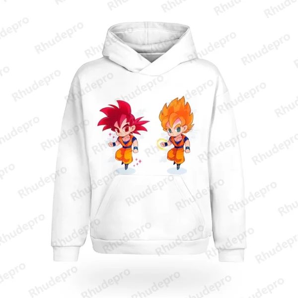 Goku Men's Hoodie Clothing DragonBallZ Anime Tops Harajuku Style Hip Hop Shirts 2024 Children's Oversized Fashion - Image 3