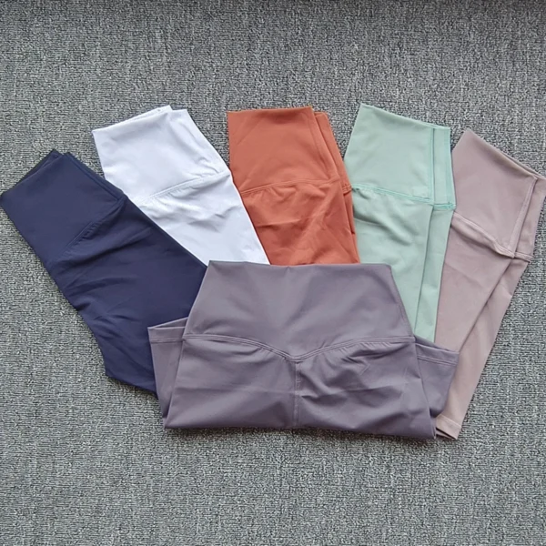 Solid Color Women Fitness Sports Short High Waist Yoga Short Cycling Comprehensive Training Jog Squat Proof Internal Pockets - Image 3