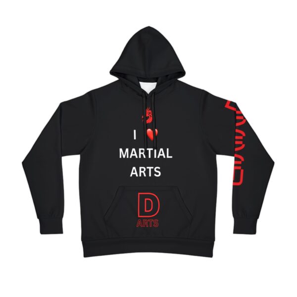 I Love Martial Arts Hoodie, Athletic Hoodie for Fighters, Customized Sportswear, Perfect Gift for Martial Arts Enthusiasts, Training Gear - Image 2