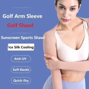 MG New Summer Golf Shawl Arm Sleeves Ice Long Arms Cover Sleeve Lady Sunscreen Outdoor Sports Shirts Ice Silk Cooling Crop Top