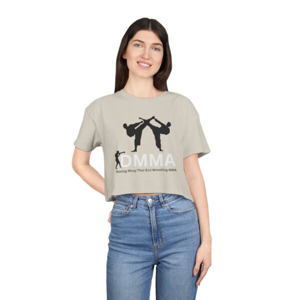 Dynamic MMA Women's Crop Tee | Athletic Fashion, Workout Top, Gift for Fighters, Sporty Style, Trendy Activewear - Image 9