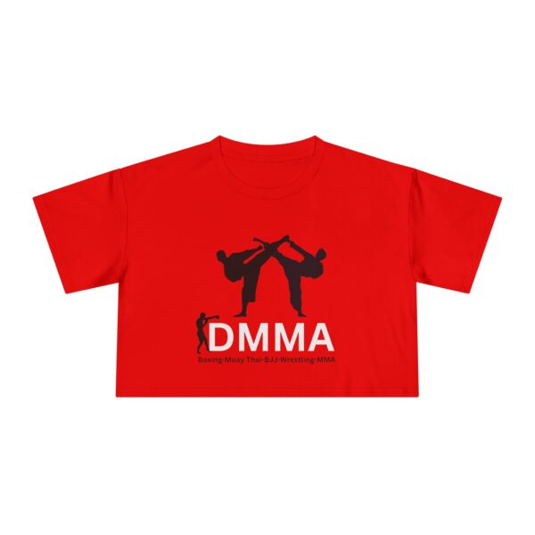 Dynamic MMA Women's Crop Tee | Athletic Fashion, Workout Top, Gift for Fighters, Sporty Style, Trendy Activewear - Image 2