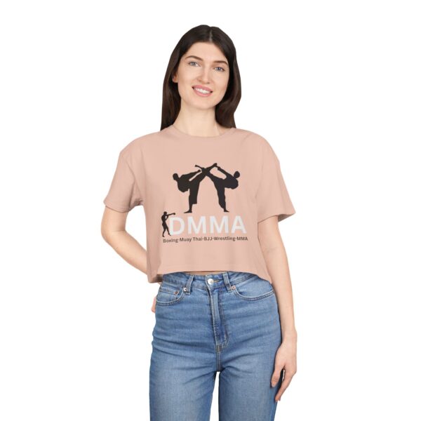 Dynamic MMA Women's Crop Tee | Athletic Fashion, Workout Top, Gift for Fighters, Sporty Style, Trendy Activewear - Image 12