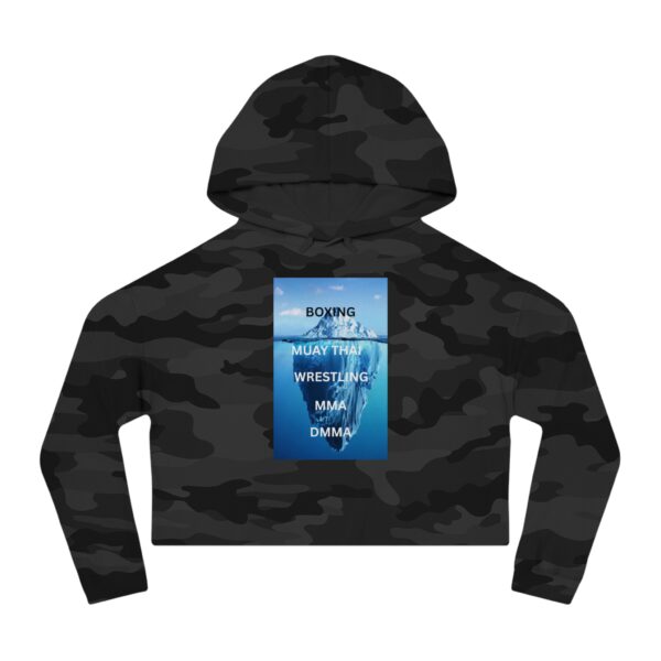 Boxing & MMA Women’s Cropped Hooded Sweatshirt, Sporty Fashion, Workout Gear, Gift for Fighters, Boxing Lover Apparel - Image 2