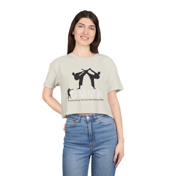 Dynamic MMA Women's Crop Tee | Athletic Fashion, Workout Top, Gift for Fighters, Sporty Style, Trendy Activewear - Image 6