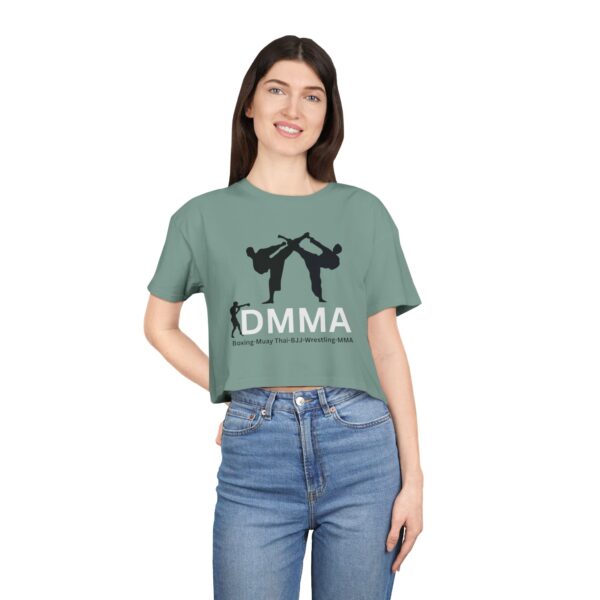 Dynamic MMA Women's Crop Tee | Athletic Fashion, Workout Top, Gift for Fighters, Sporty Style, Trendy Activewear - Image 24
