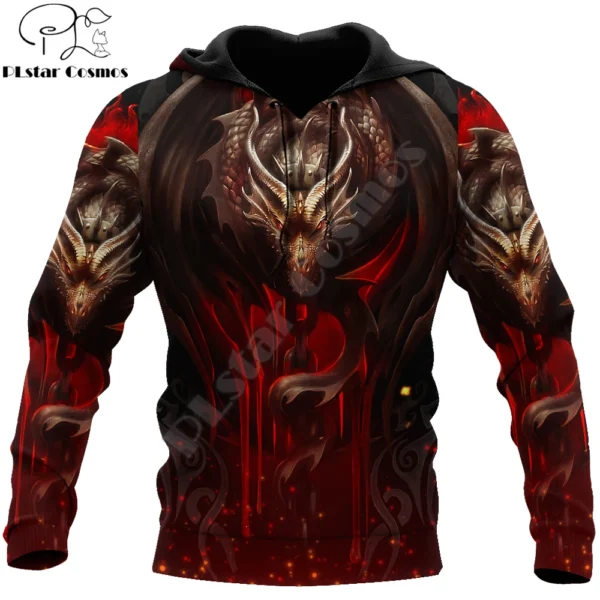 Amazing Dragon Tattoo 3D All Over Printed Men's Hoodie & Sweatshirt Autumn Unisex Zip Hoodies Casual Streetwear KJ821