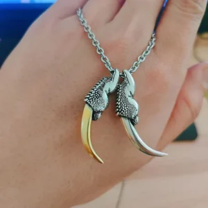 Retro ethnic dragon claw pendant punk animal claw necklace men's bicycle riding party casual jewelry accessories