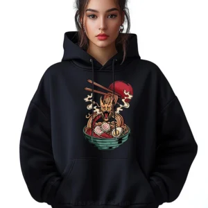 Ramen Noodles Dragon Japanese Kawaii Designer Clothes Men Men's Sweatshirts Letter Christmas Sweater